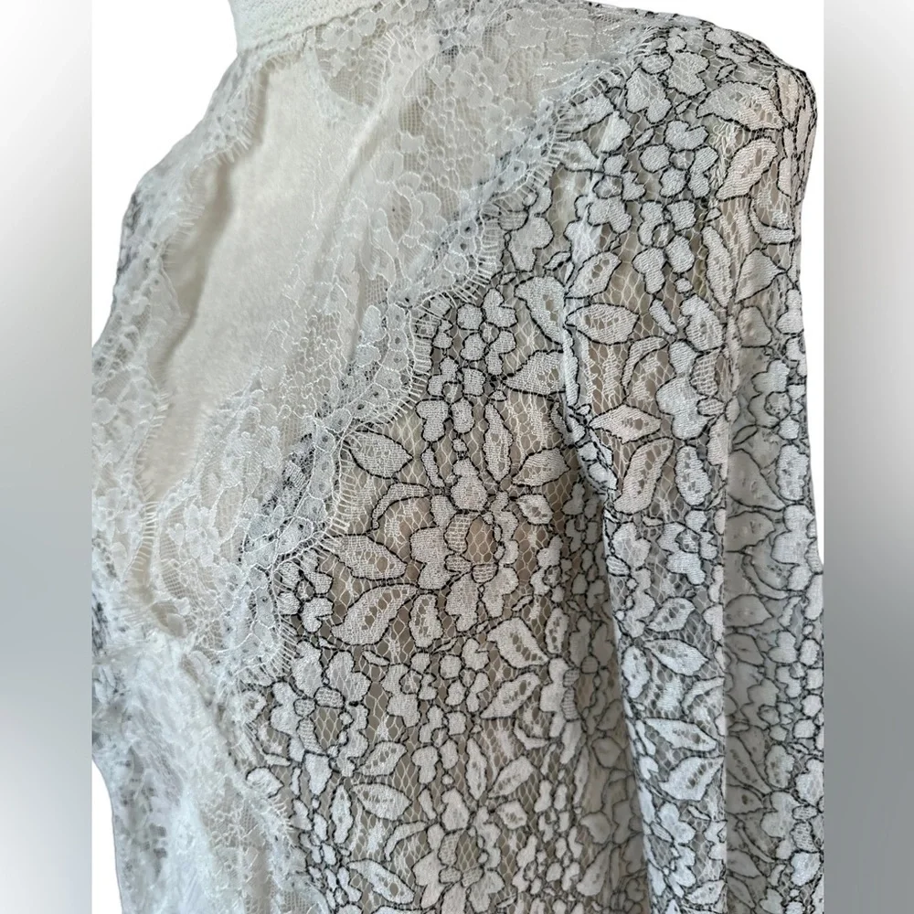 Free People Tell Tale Cutout lace tunic ivory top
